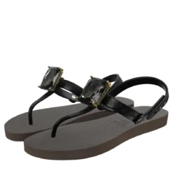 UZURII Zehentrenner Selena Diamond Silver mocca Flip Flops