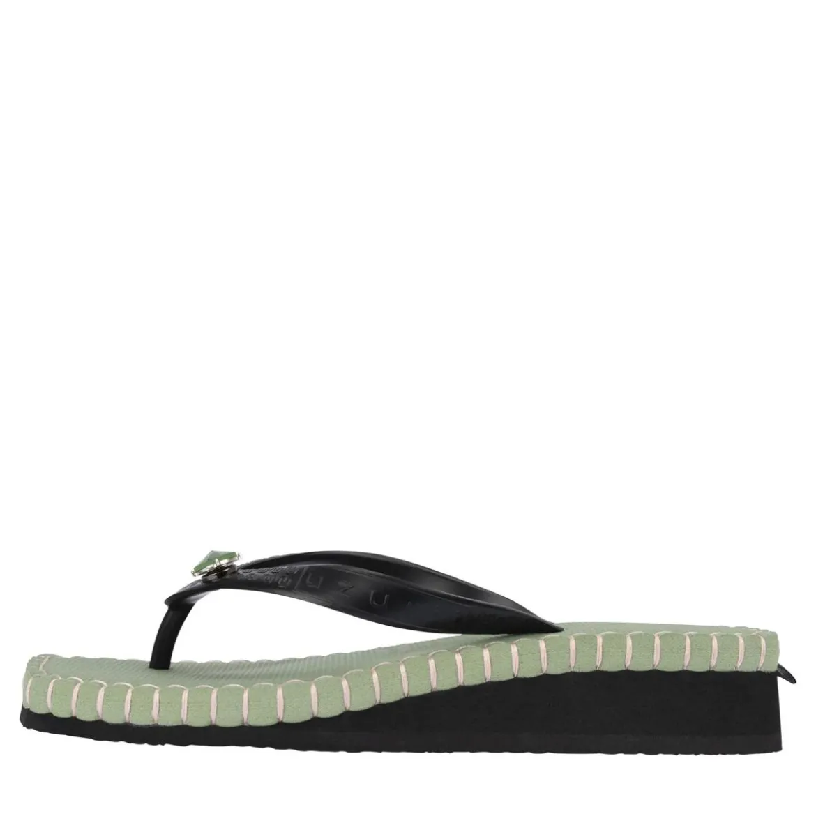 UZURII Zehentrenner Stitched by S Mid Heel Green grün Flip Flops