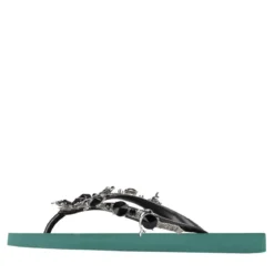 UZURII Zehentrenner Switch Mid Heel Army Green natur Flip Flops