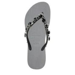 UZURII Zehentrenner Switch Mid Heel Army Green silber Flip Flops