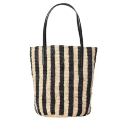 Valentino Garavani Handtasche aus Raffia schwarz Tote