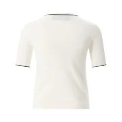 Valentino Garavani Kurzarm-Pullover aus Schurwolle weiß Pullover