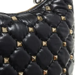 Valentino Garavani Mini Hobo Rockstud Spike 0NO nero Hobo Bag