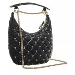 Valentino Garavani Mini Hobo Rockstud Spike 0NO nero Hobo Bag