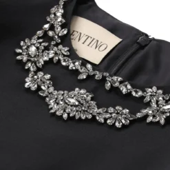 Valentino Garavani Minikleid aus Schurwolle & Seide schwarz Minikleid