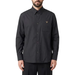 Valentino Garavani Overshirt mit Logo schwarz Hemd