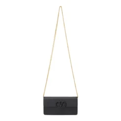Valentino Garavani Portemonnaie aus Leder schwarz Wallet On A Chain