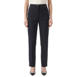 Valentino Garavani Regular-Fit Hose aus Wolle schwarz Stoffhose