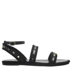 Valentino Garavani Rockstud Torchon Sandal Nero Sandalen