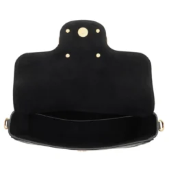 Valentino Garavani Shoulder Bag Alltime Brass Logo Nero Crossbody Bag