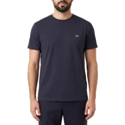 Valentino Garavani T-Shirt aus Baumwolle dunkelblau T-Shirt