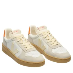 Veja V82 Leather Pure Calcaire Fury Low-Top-Sneaker