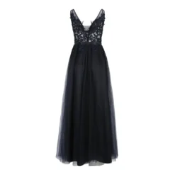 Vera Mont Abendkleid mit Tüll Dunkelblau Abendkleid