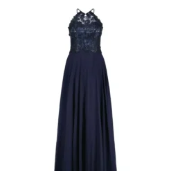 Vera Mont Cocktailkleid mit Paillettenbesatz Dunkelblau Cocktailkleid
