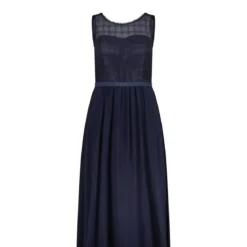 Vera Mont Maxikleid mit Spitze Dunkelblau Maxikleid