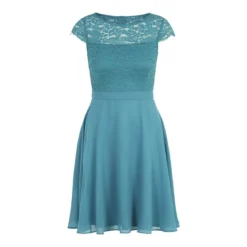 Vera Mont Minikleid mit Spitze Türkis Spitzenkleid