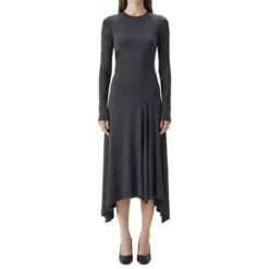 Victoria Beckham Elastisches Midikleid schwarz Midikleid