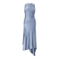 Victoria Beckham Elegantes Maxikleid blau Maxikleid