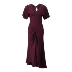 Victoria Beckham Elegantes Midikleid Dunkelrot Midikleid