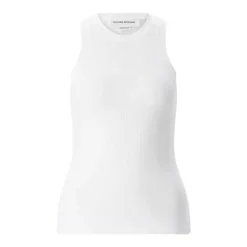 Victoria Beckham Geripptes Top weiß Top