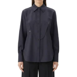 Victoria Beckham Weite Hemdbluse blau Bluse