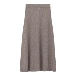 WEEKEND Max Mara Midirock Aloa aus Woll-Seiden-Mix braun Maxirock