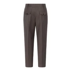 windsor. Bundfaltenhose aus Wolle braun