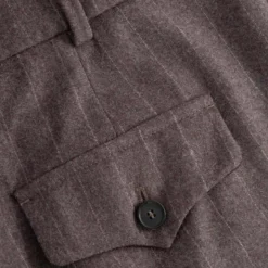 windsor. Bundfaltenhose aus Wolle braun