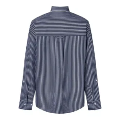 windsor. Hemdbluse aus Baumwolle blau Bluse