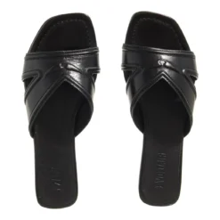 Zadig & Voltaire Azora Mule Vintage Patent Noir Slides